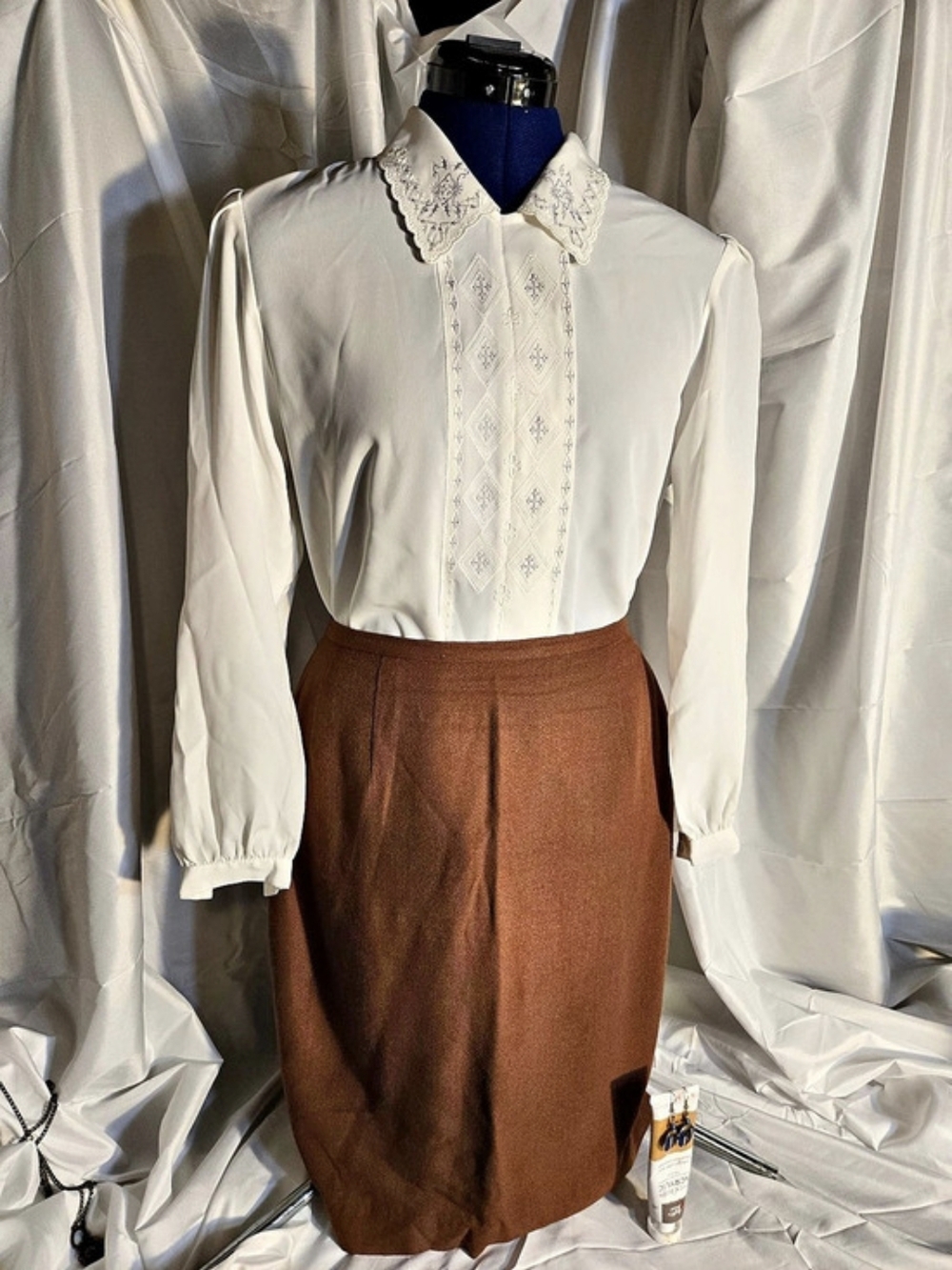 Preferred Elements Brown Mini Skirt Vintage